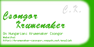 csongor krumenaker business card